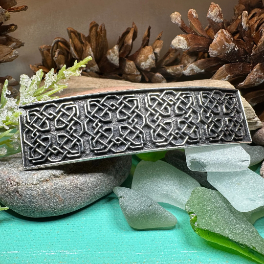 Pewter Celtic Harmony Knot Hair Clip