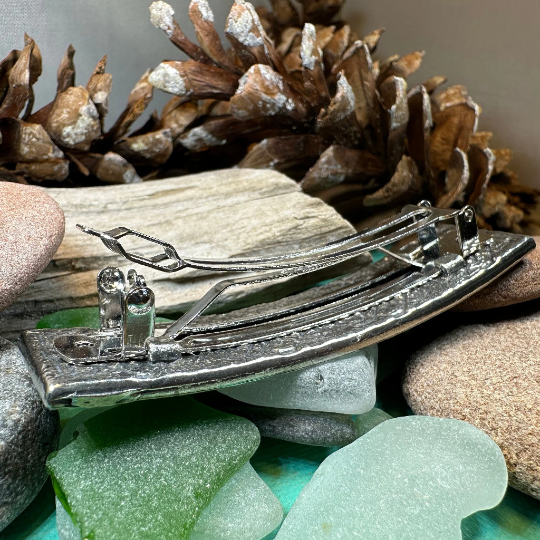 Pewter Celtic Harmony Knot Hair Clip