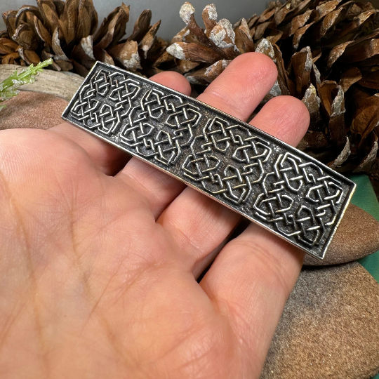 Pewter Celtic Harmony Knot Hair Clip