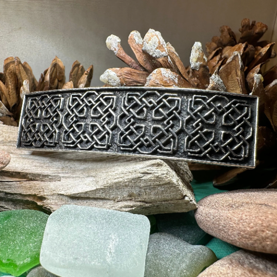 Pewter Celtic Harmony Knot Hair Clip