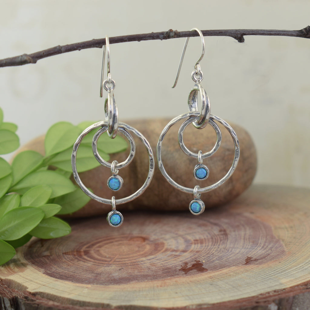 Opal Two Step Earrings