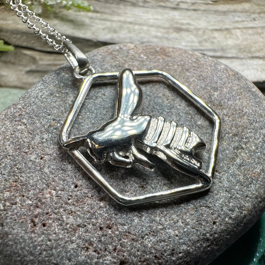 Honeycomb Bee Necklace