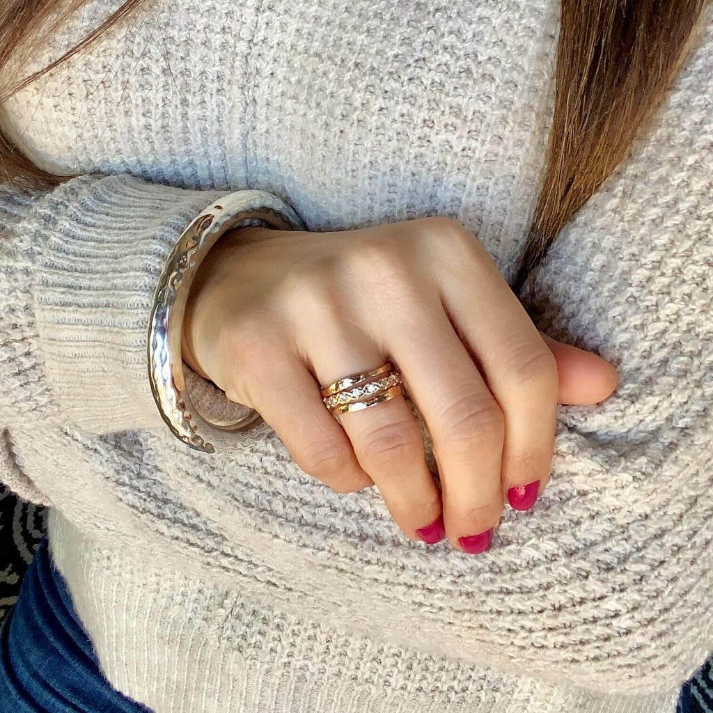 Organic Gold Stack Ring