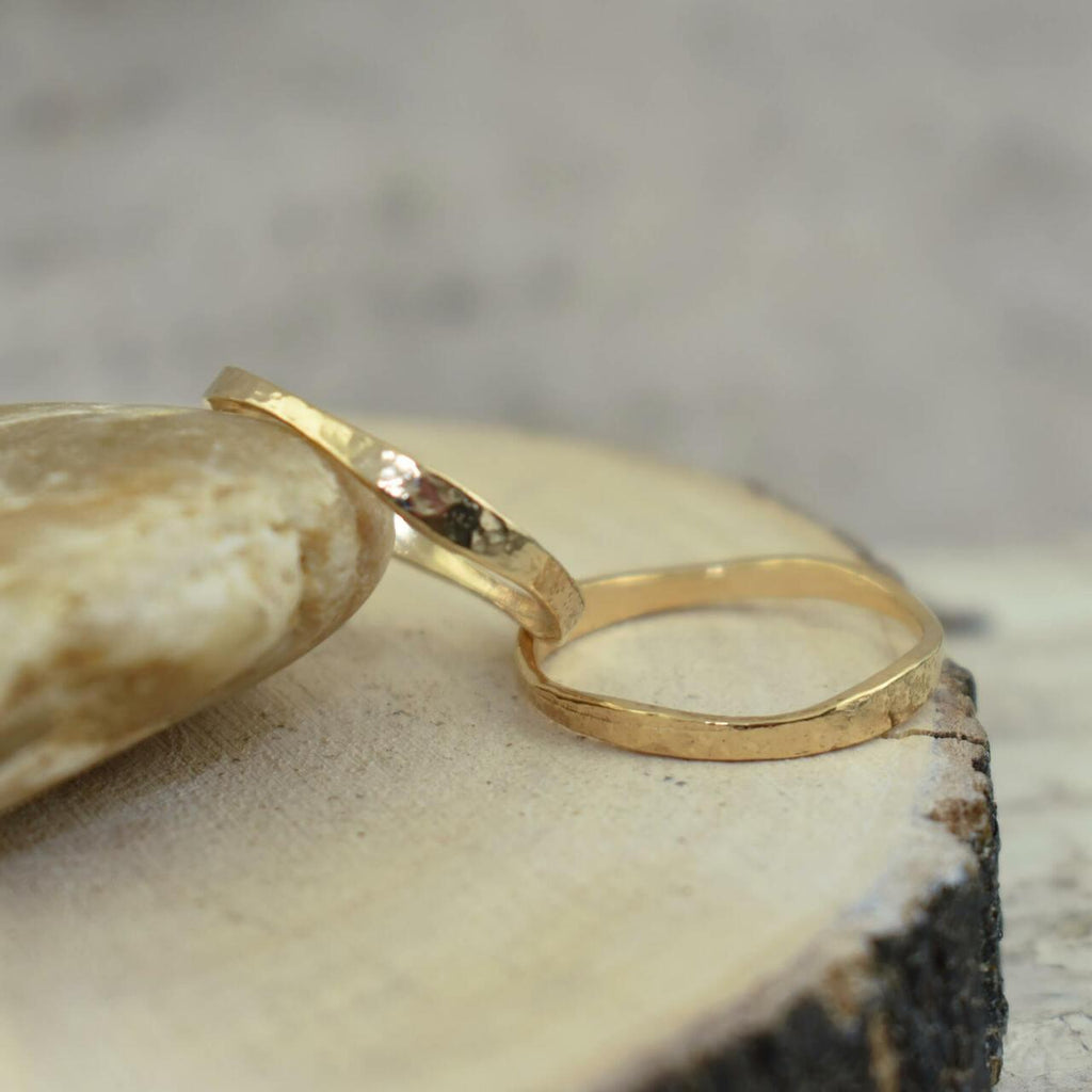 Organic Gold Stack Ring
