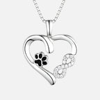 Paw and Heart Necklace with Infinity Charm