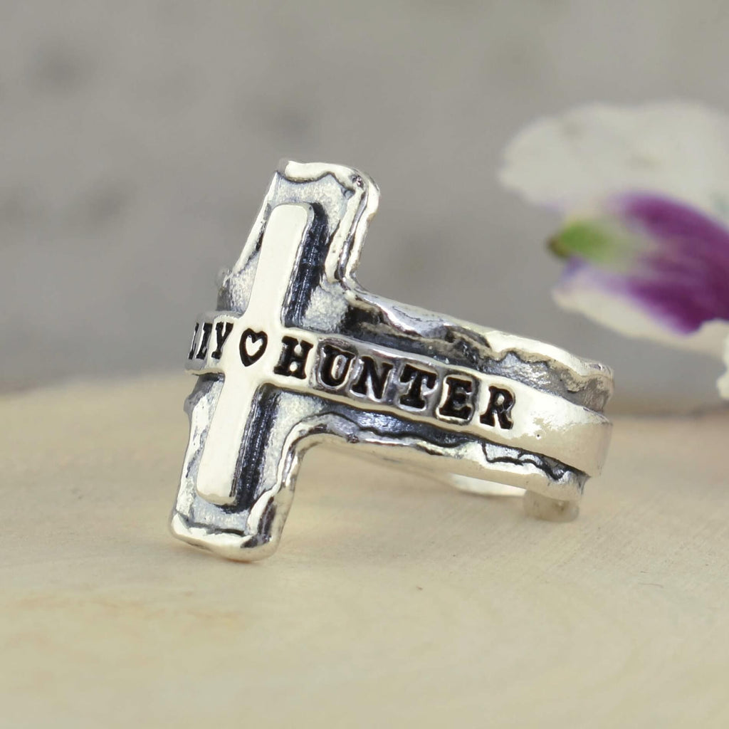 Personalized Cross Ring