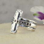 Personalized Cross Ring