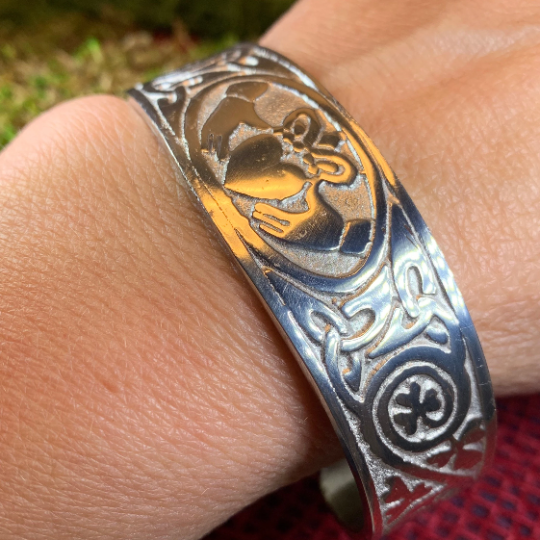 Galway Claddagh Cuff Bracelet