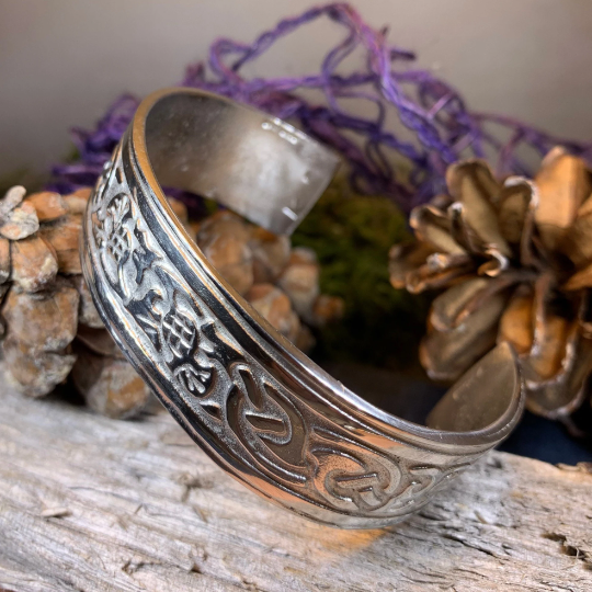 Thistle Pewter Bracelet