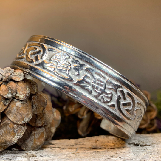 Thistle Pewter Bracelet