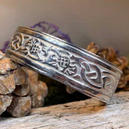 Thistle Pewter Bracelet