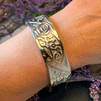 Celtic Mackintosh Flower Cuff Bracelet