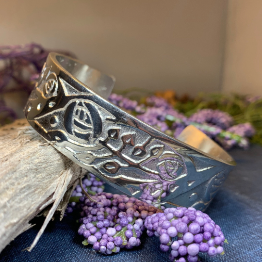 Celtic Mackintosh Flower Cuff Bracelet