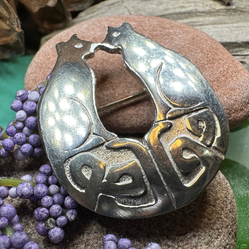 Celtic Cats Brooch