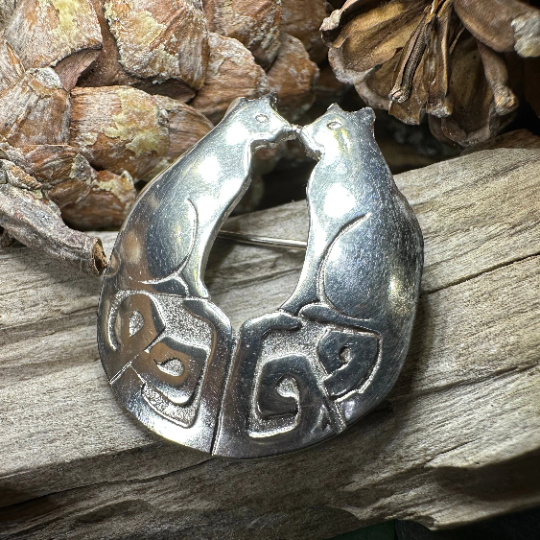 Celtic Cats Brooch