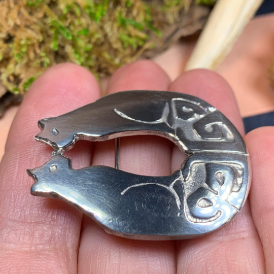 Celtic Cats Brooch