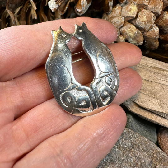 Celtic Cats Brooch