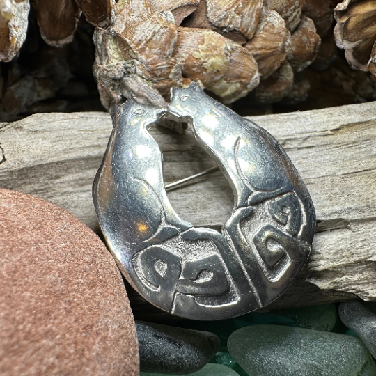 Celtic Cats Brooch