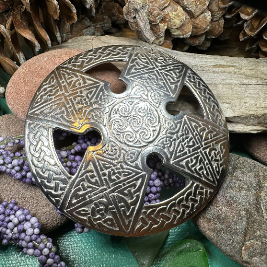 Bold Celtic Cross Brooch