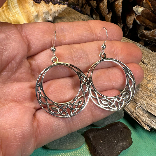 Celtic Knot Hoop Earrings