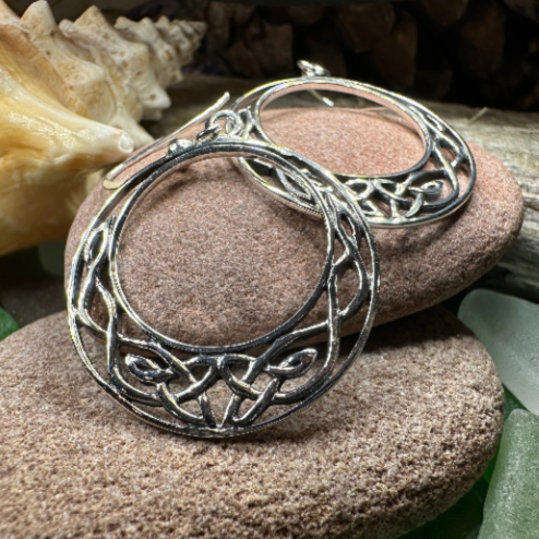 Celtic Knot Hoop Earrings