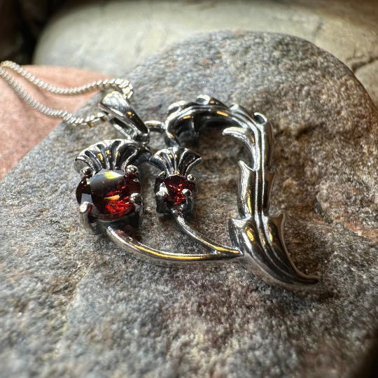 Lovely Dainty Thistle Necklace