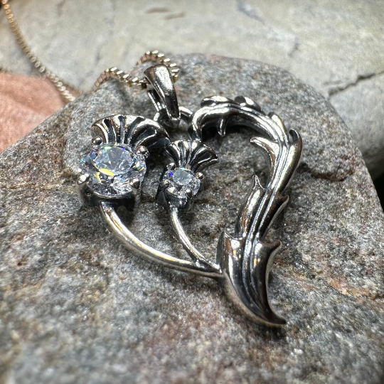 Lovely Dainty Thistle Necklace