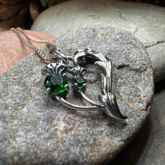 Lovely Dainty Thistle Necklace