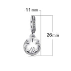 Women's Silver Plated Clover And Horseshoe Charm