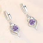 Floral Silver Studs with Zirconia