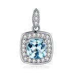Women's Sky Blue Topaz Cut Silver Plated Jewelry Set