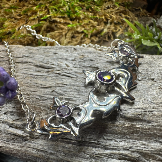 Inverness Thistle Amethyst Necklace