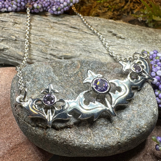 Inverness Thistle Amethyst Necklace