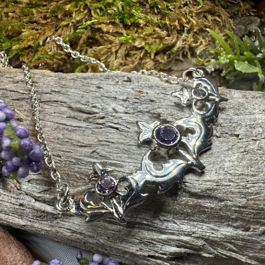 Inverness Thistle Amethyst Necklace