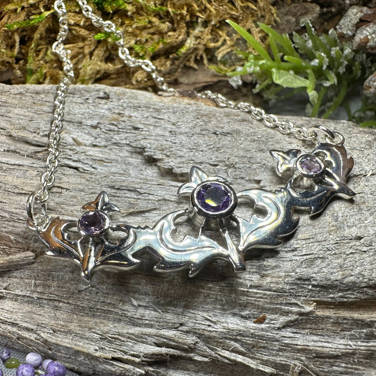 Inverness Thistle Amethyst Necklace