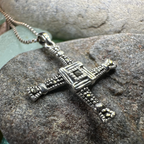 Marcasite Saint Brigid's Cross Necklace