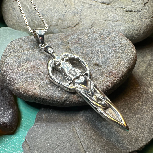 Danu Goddess Silver Necklace