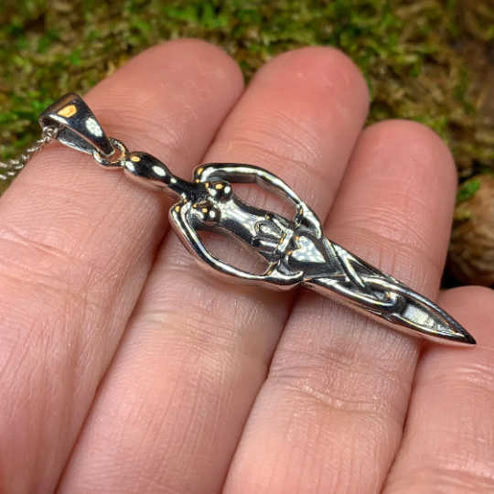 Danu Goddess Silver Necklace