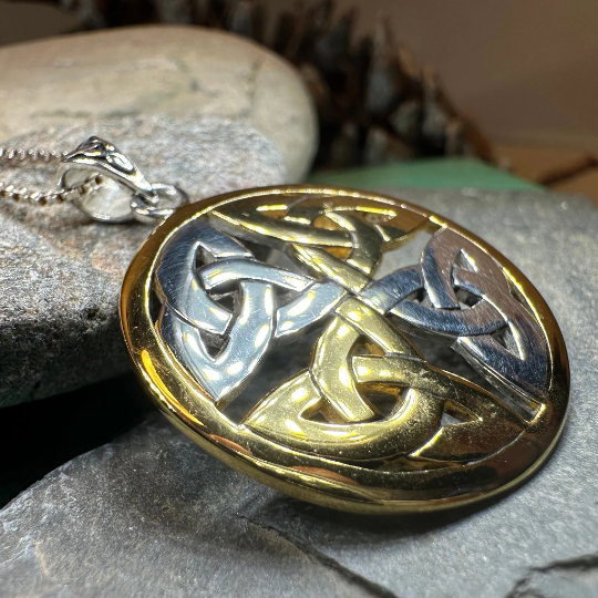 Four Triquetra Knot Necklace