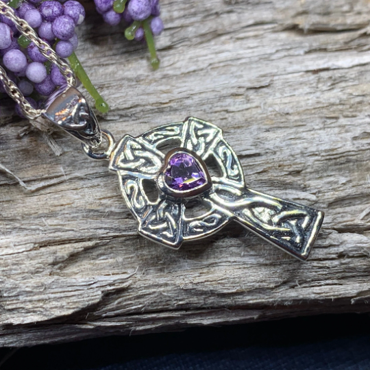 Celtic Cross Heart Necklace
