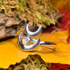 Double Crescent Moon Ring