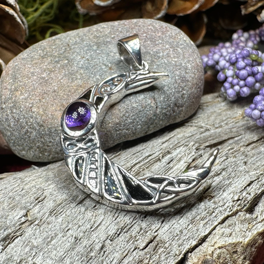 Aulay Raven Moon Necklace