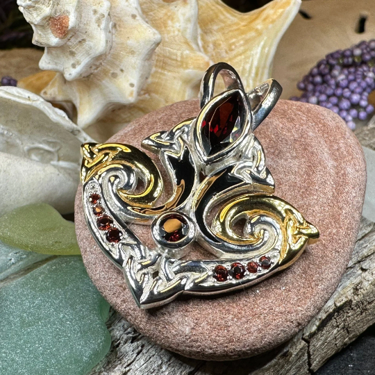 Celtic Triquetra Gemstone Necklace