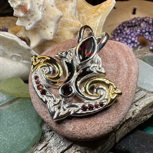 Celtic Triquetra Gemstone Necklace