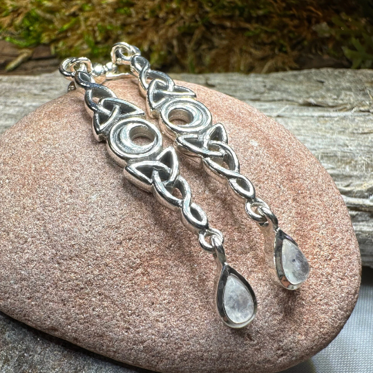Galette Celtic Moon Earrings
