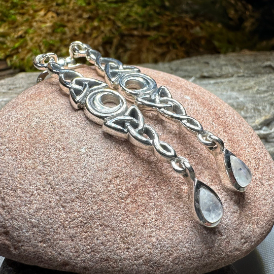 Galette Celtic Moon Earrings