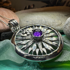 Celtic Compass Amethyst Necklace
