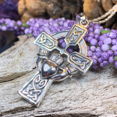 Galway Claddagh Cross Necklace