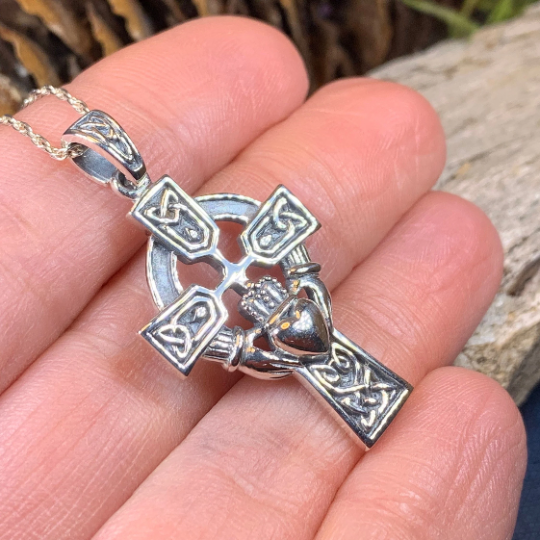 Galway Claddagh Cross Necklace