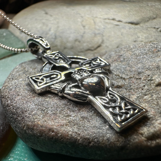 Galway Claddagh Cross Necklace